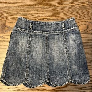 Buffalo David Bitton - tag says 16, fits like a small, denim skirt.